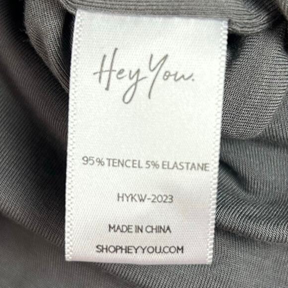 Hey You Cheeky Bodysuit Gray Basic Layering Spaghetti Strap Womens Size XL - Picture 7 of 11